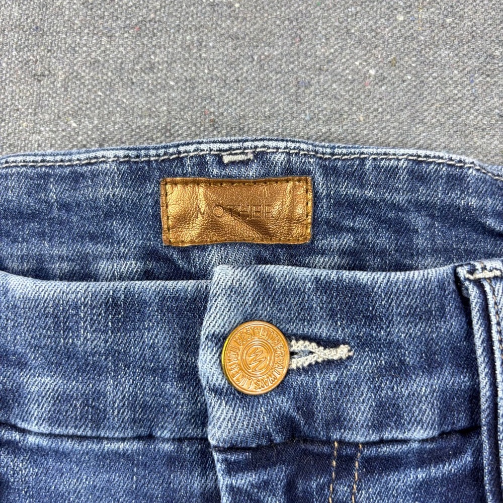 MOTHER High Waisted Looker Jeans Women 26 Blue Teaming Up Skinny Denim 1221-104 - Picture 10 of 10